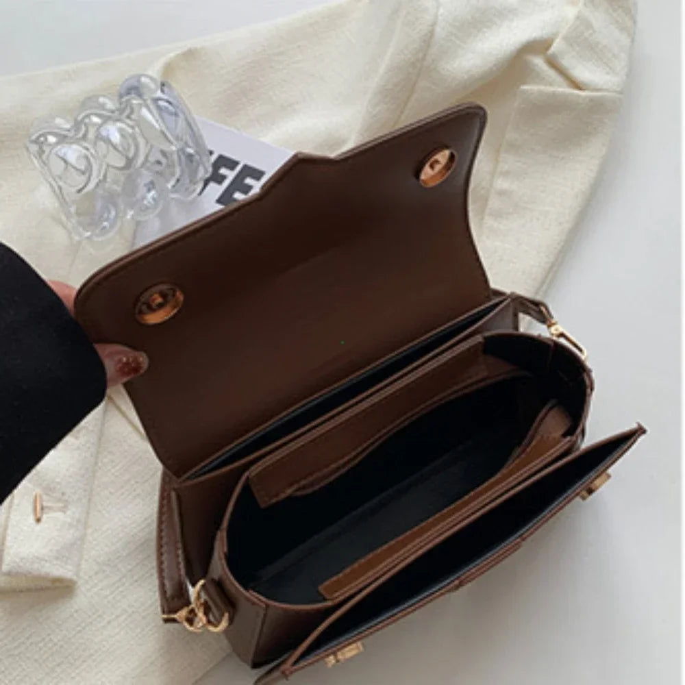 Vintage PU Leather Satchel Shoulder Bag