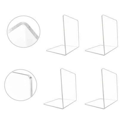 Clear Acrylic Bookends Set