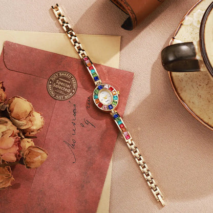 Rhinestone Bracelet Quartz Watch