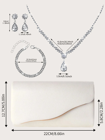 Elegant Metallic Evening Clutch Bag