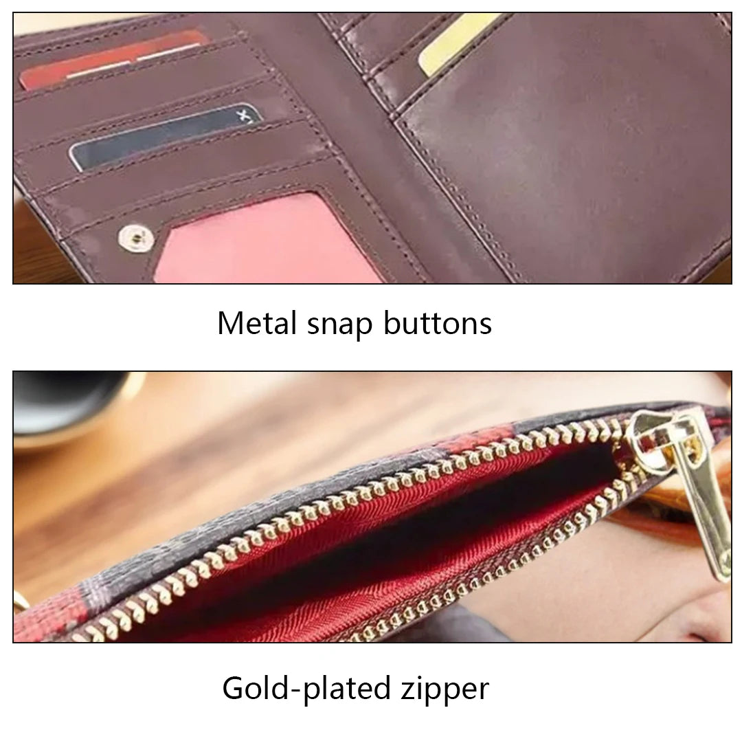 Luxury PU Leather Women’s Wallet with Artistic Print