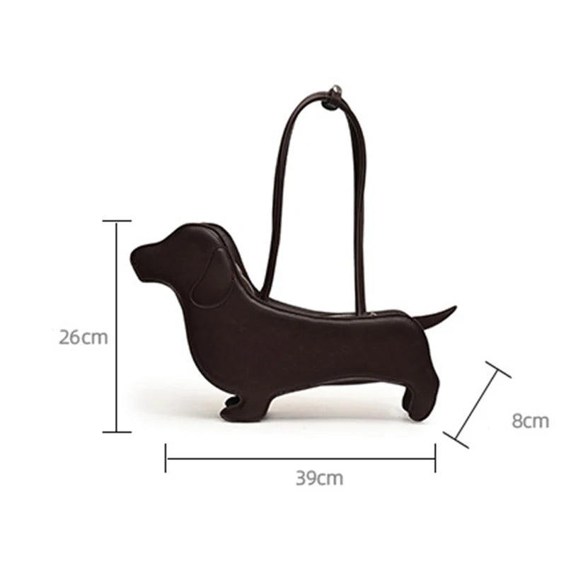 Dachshund Shaped PU Leather Shoulder Bag