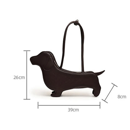 Dachshund Shaped PU Leather Shoulder Bag