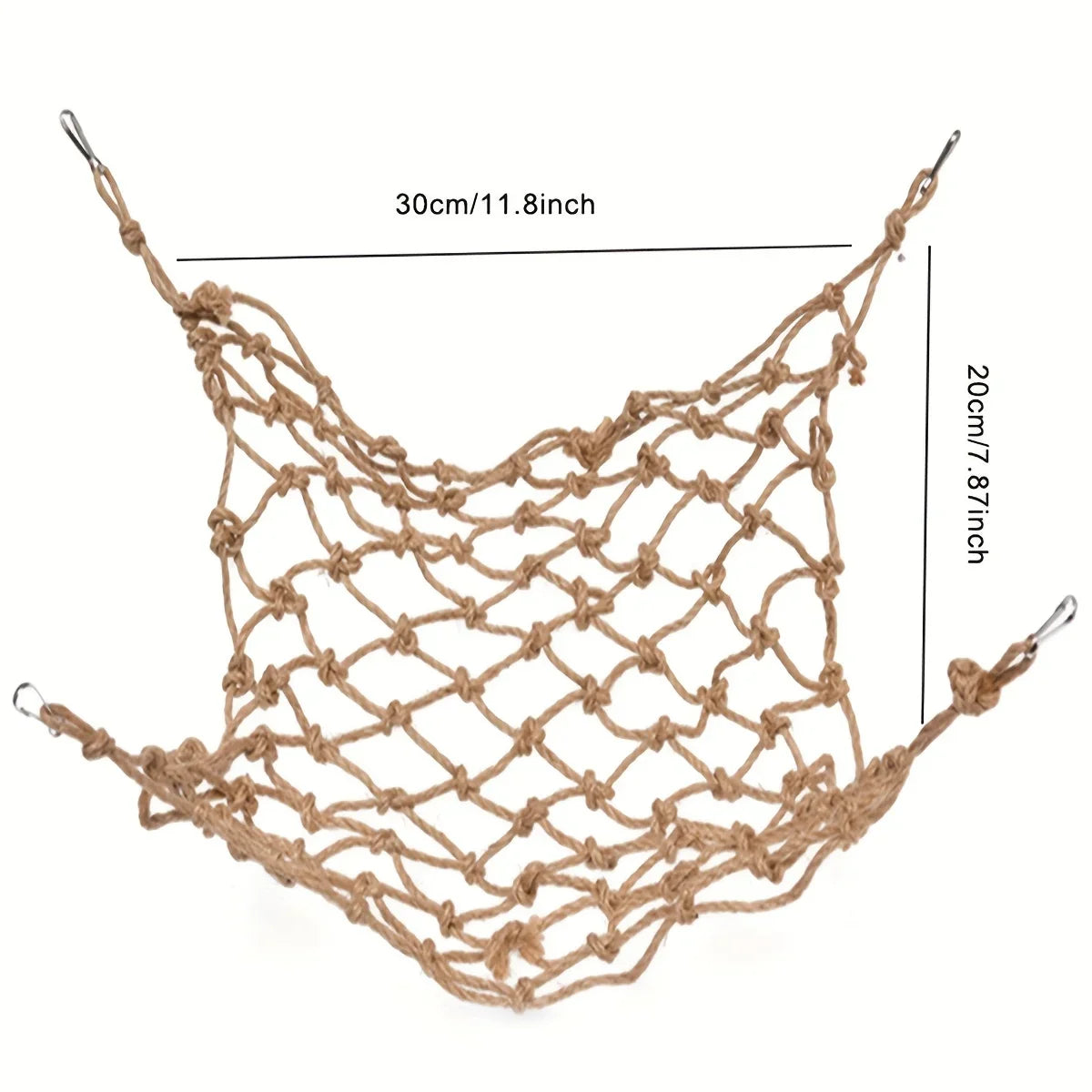 Natural Rope Climbing Net Hammock for Birds & Small Pets
