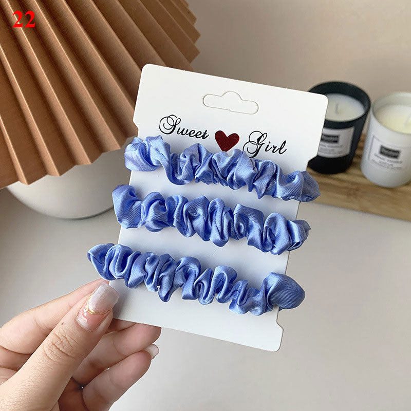 3Pcs/set Silk Satin Hair Rubber Bands