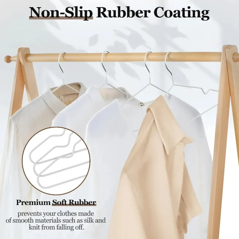 Non-Slip Metal Clothes Hangers for Suits, Jackets & Shirts