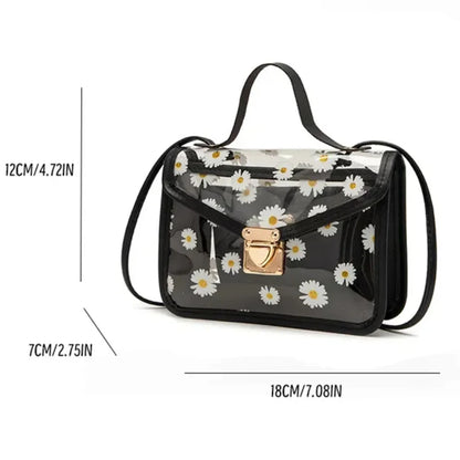 Women’s Transparent Floral Crossbody Shoulder Bag