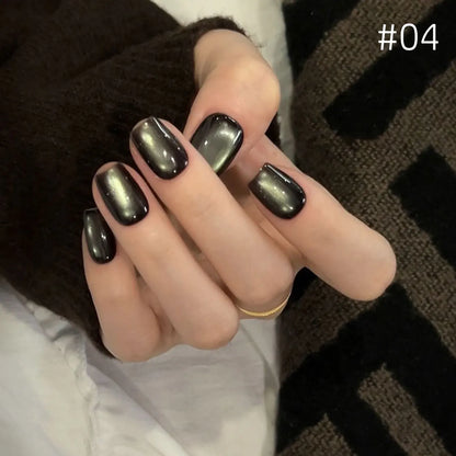 Brown Gold Cat Eye Gel Nail Polish