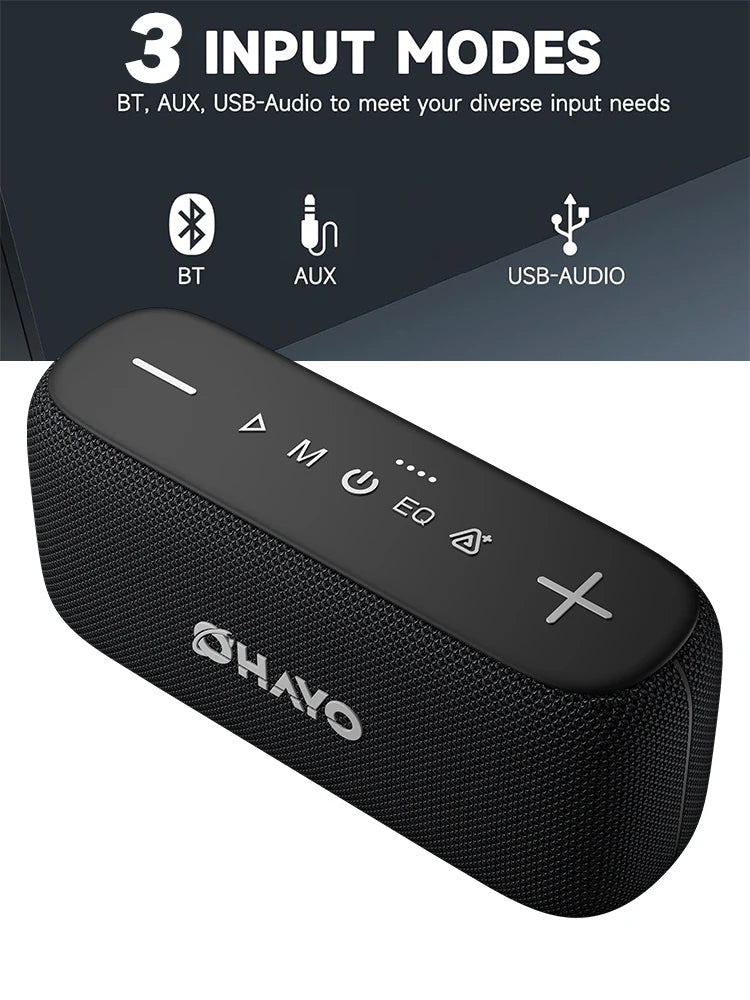 60W Wireless Speaker with RGB Lights & Waterproof Design