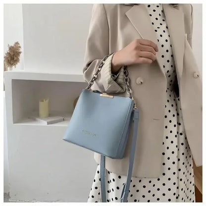 Minimalist Chain Bucket Crossbody Bag