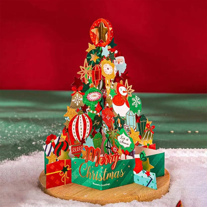 3D Pop-Up Christmas Greeting Card with Envelope