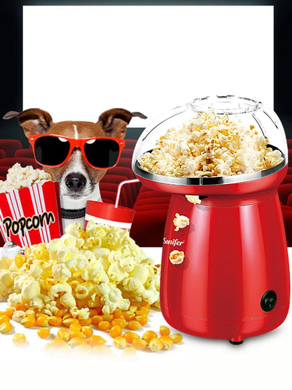 Oil-Free Electric Popcorn Machine with Butter Tray