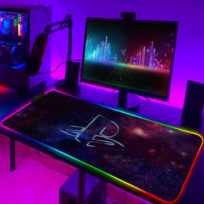 RGB LED Gaming Mouse Pad with Backlit Edge