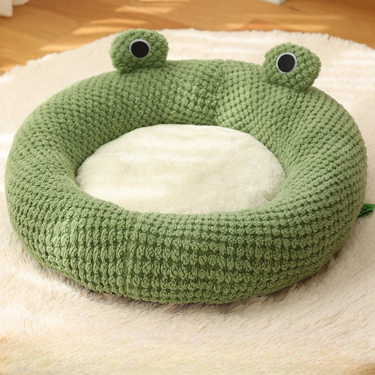 Frog Shape Plush Pet Nest House