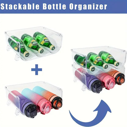 Stackable Transparent Bottle & Mug Storage Rack