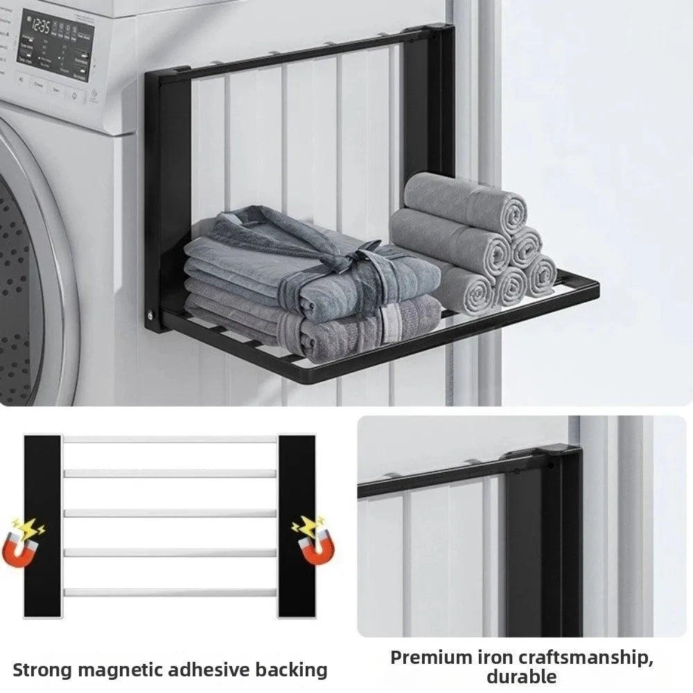 Magnetic Folding Washing Machine Side Shelf