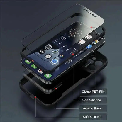 Full Coverage Anti-Scratch Bumper Case for iPhone 12–17 Series