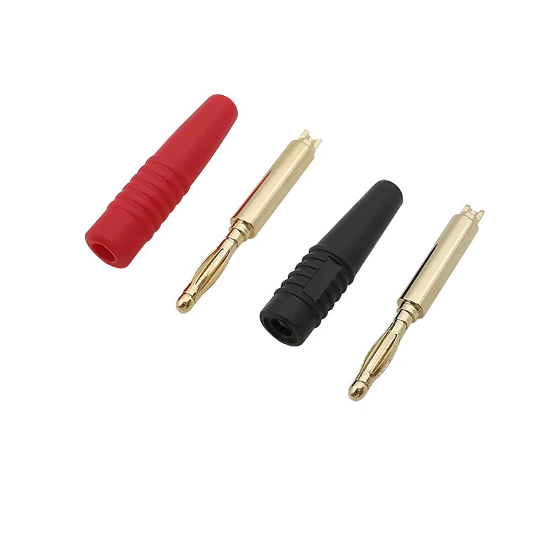 2mm Gold Plated Banana Plug Connector Set