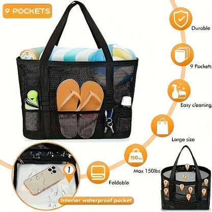 Large Mesh Beach Tote Bag