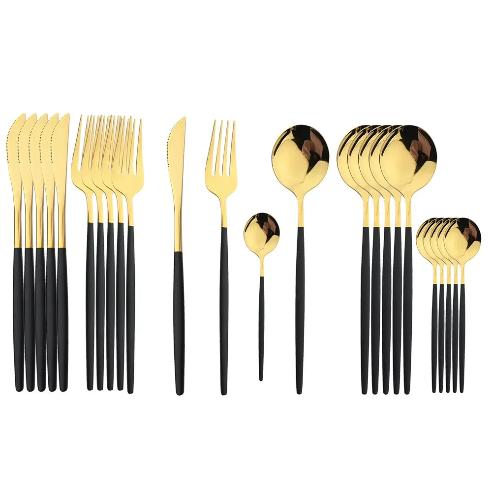 24-Piece Stainless Steel Cutlery Set for 6