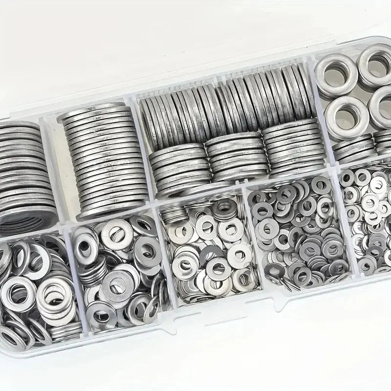 304 Stainless Steel Flat Washer Assortment Kit