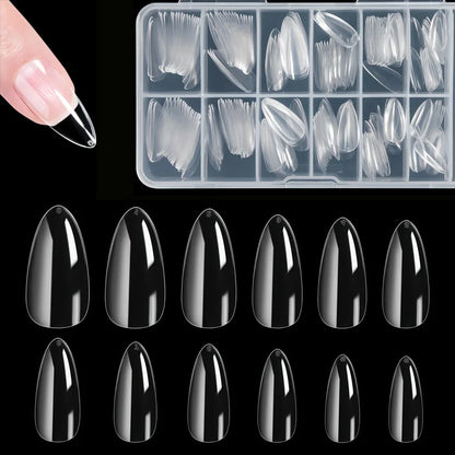 Almond False Nail Tips Set
