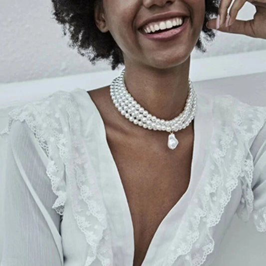 Multi-Layer Imitation Pearl Necklace