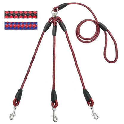 Adjustable 3-Way No-Tangle Dog Leash