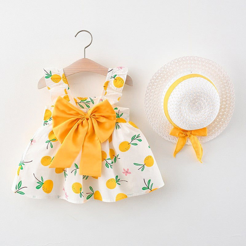 Big bow cotton baby dress