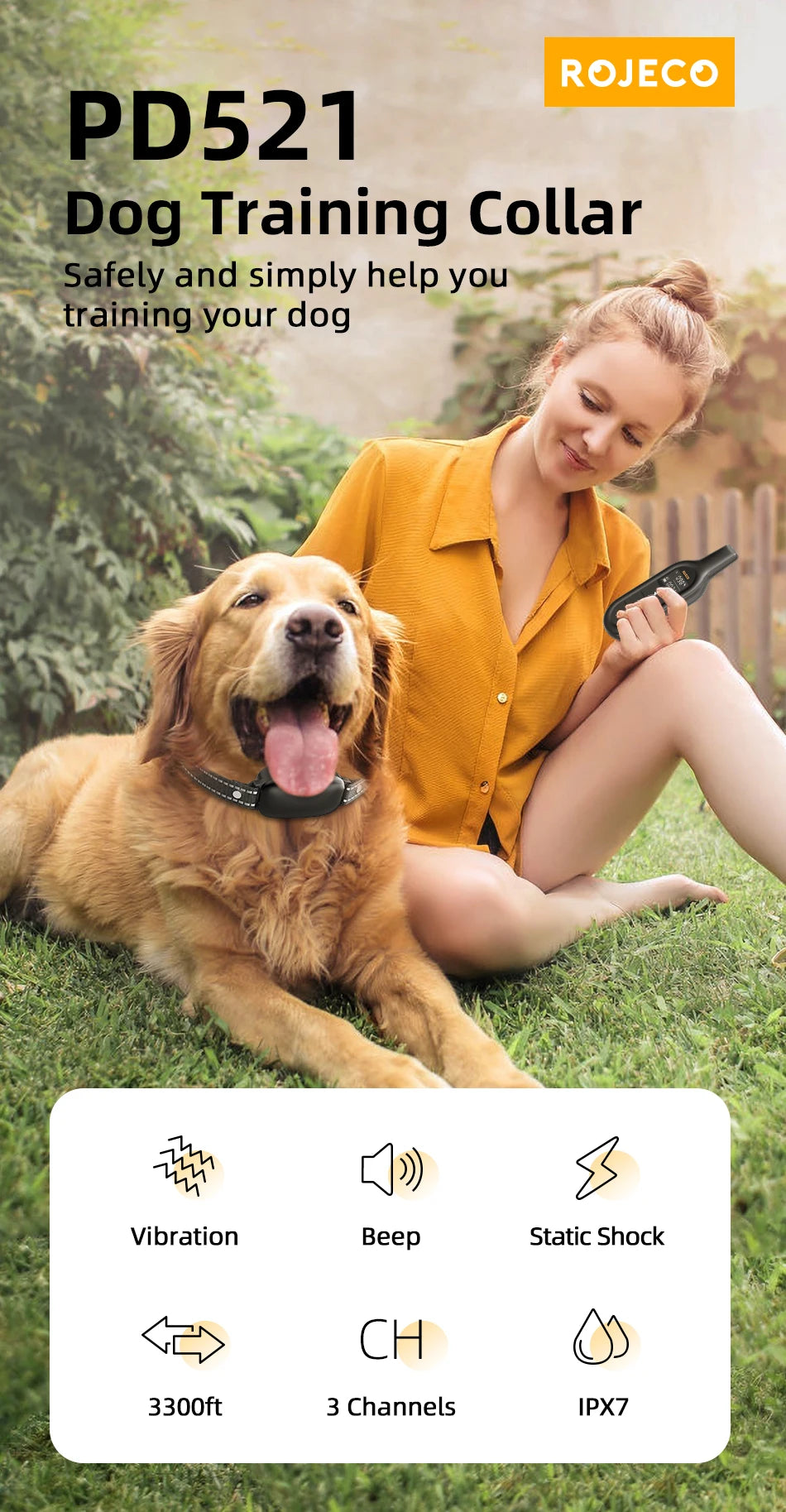 Rechargeable Remote Dog Training Collar