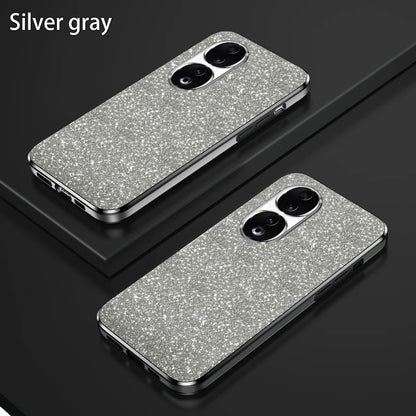 Luxury Electroplated Glitter Case For Honor 90 Pro Transparent Phone Back Cover