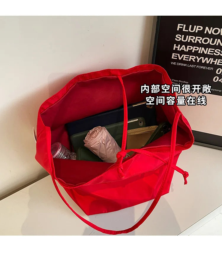 Minimalist Nylon Tote Shoulder Bag