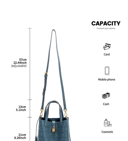 Elegant PU Leather Handbag & Matching Wallet Gift Set