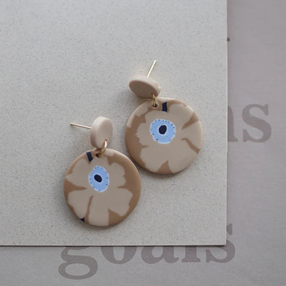 Flower Abstract Art Deco Pattern Earrings
