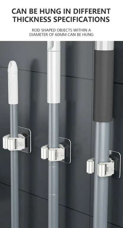 Wall Mounted Mop & Broom Holder Set