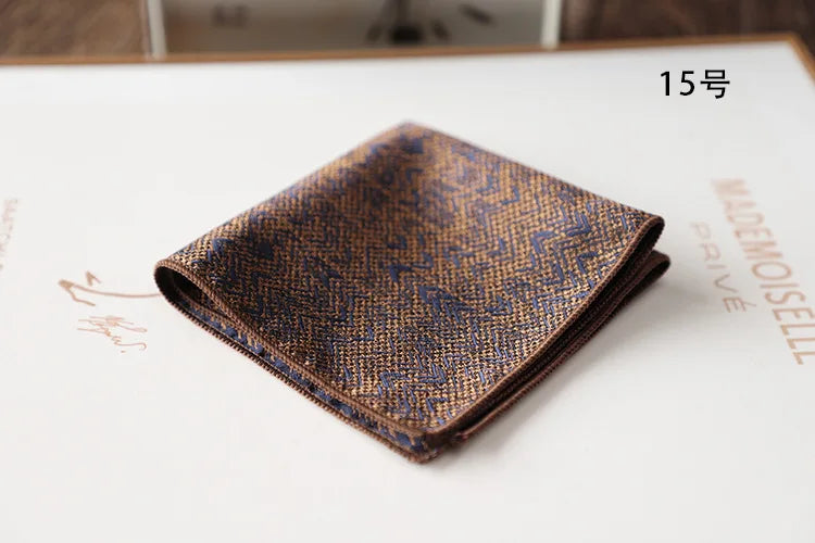 Korean Retro Geometric Pocket Square