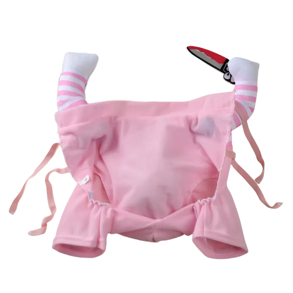 Funny Cosplay Pet Costume with Plush Knife
