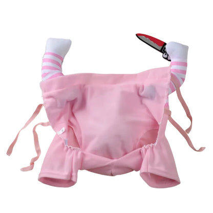 Funny Cosplay Pet Costume with Plush Knife