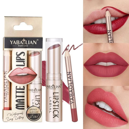 Matte Lipstick & Lip Liner Set