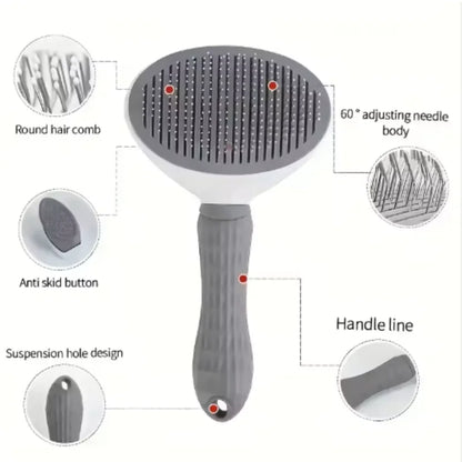 Self-Cleaning Pet Grooming Brush
