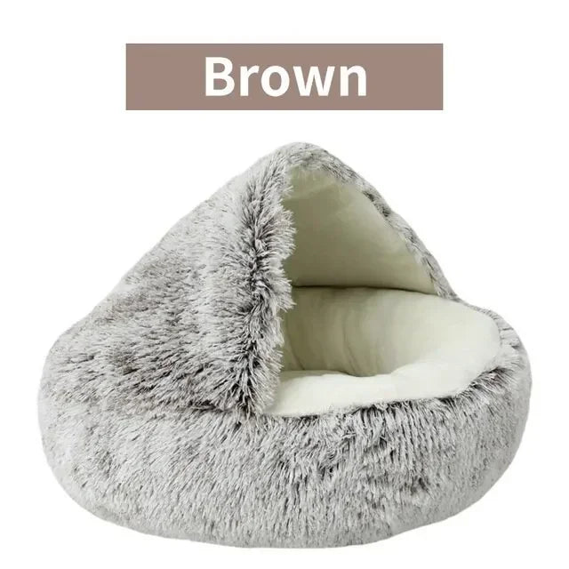 2-in-1 Soft Cushion Bed for Cats & Small Dogs