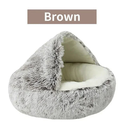 2-in-1 Soft Cushion Bed for Cats & Small Dogs