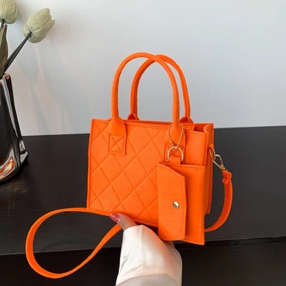 Felt Tote, Crossbody Bag & Wallet Set for Everyday Use