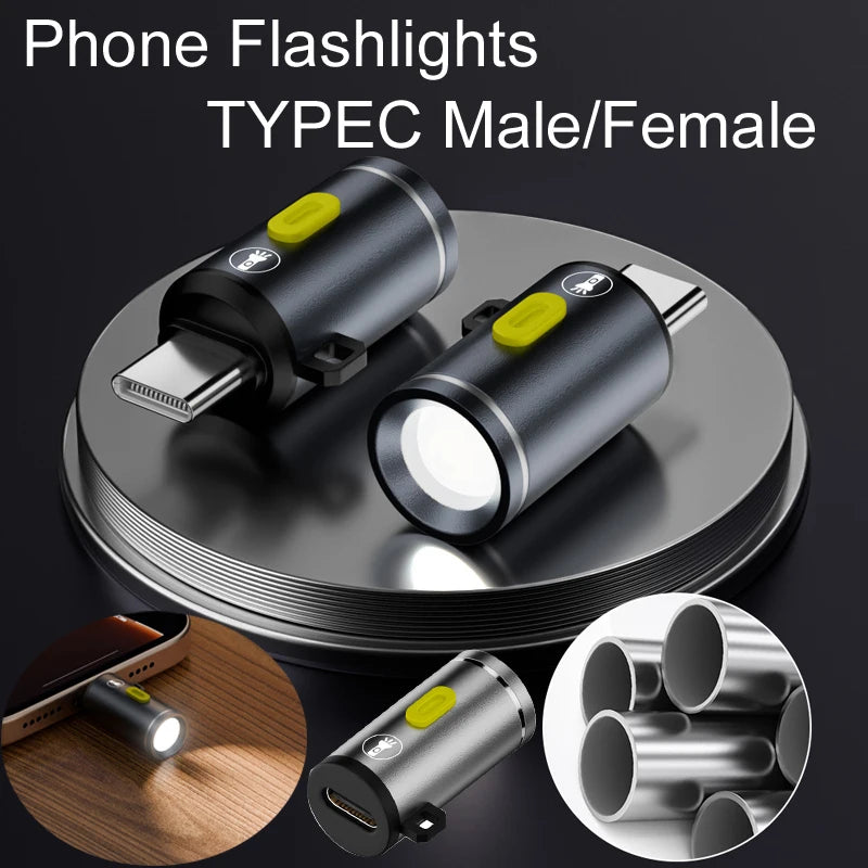 Mini USB-C LED Keychain Flashlight