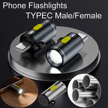 Mini USB-C LED Keychain Flashlight
