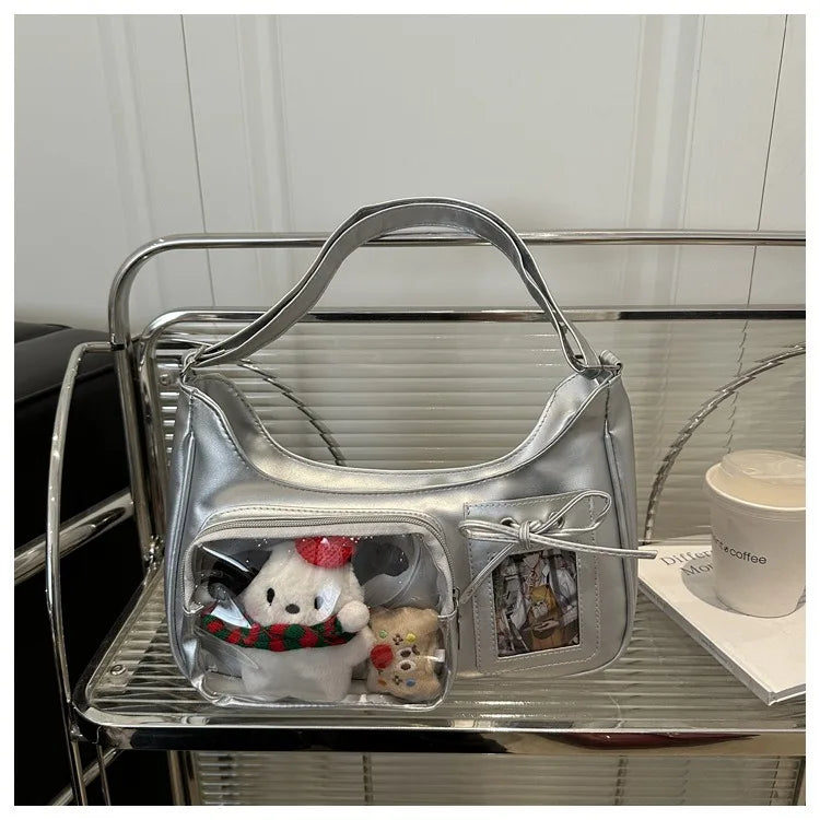 Y2K Transparent Ita Shoulder Bag