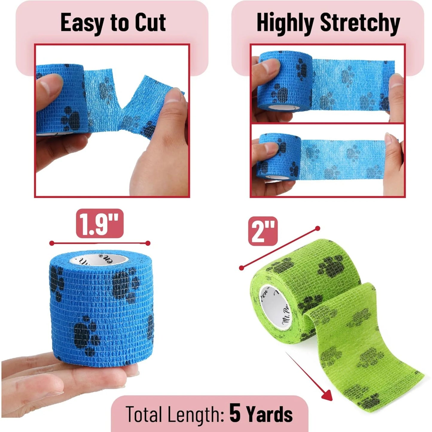 Self-Adhesive Pet Elastic Bandage Wrap