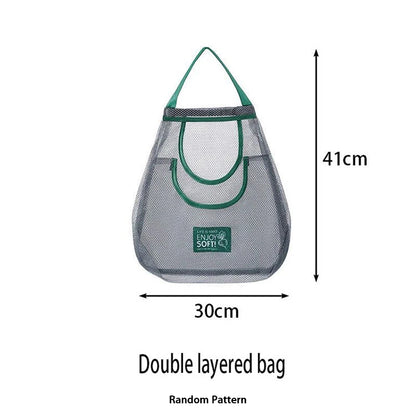 Reusable Hanging Mesh Storage Bag for Fruits & Vegetables
