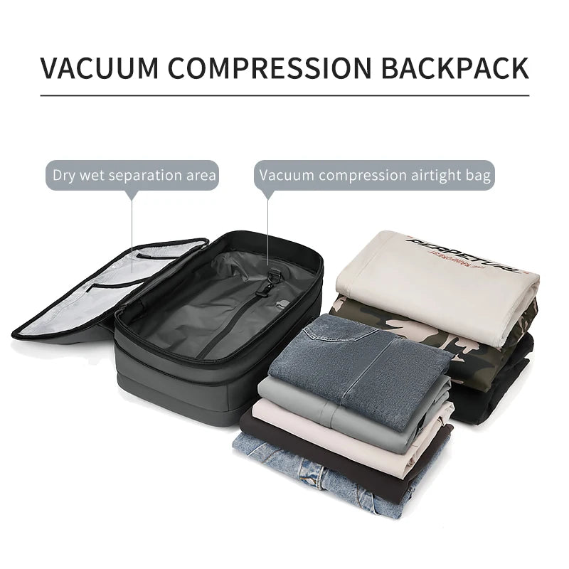 Expandable Vacuum Compression Travel Backpack