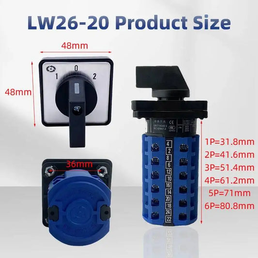 LW26-20A Cam Operated Rotary Changeover Switch